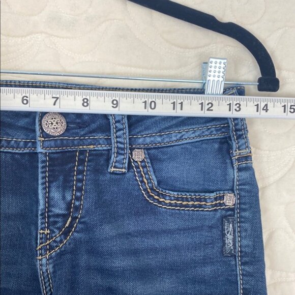 Silvery Suki Pencil Skinny Joga Jeans Blue Size 27W - Picture 3 of 13